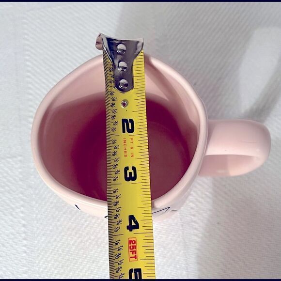 Rae Dunn Mug PINK I LOVE (heart) MOM Ceramic Cup Dishwasher Safe Magenta. - Picture 5 of 9